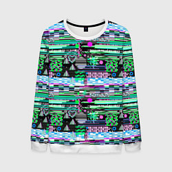 Свитшот мужской Abstract color pattern, цвет: 3D-белый