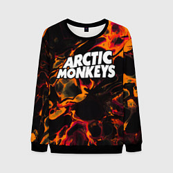 Свитшот мужской Arctic Monkeys red lava, цвет: 3D-черный