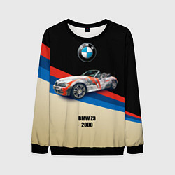 Свитшот мужской Немецкий родстер BMW Z3, цвет: 3D-черный