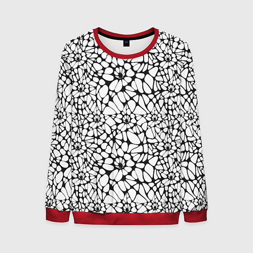 Мужской свитшот Абстрактный узор из звезд / 3D-Красный – фото 1