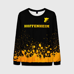 Свитшот мужской Hoffenheim - gold gradient посередине, цвет: 3D-черный