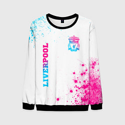 Мужской свитшот Liverpool neon gradient style вертикально