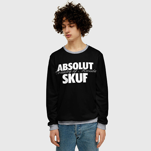 Мужской свитшот Skuf absolut / 3D-Меланж – фото 3