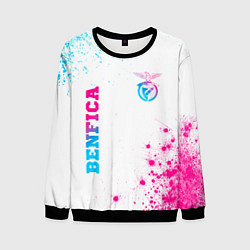 Мужской свитшот Benfica neon gradient style вертикально