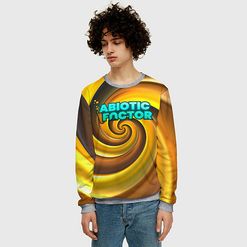 Мужской свитшот Abiotic Factor желтый фон / 3D-Меланж – фото 3