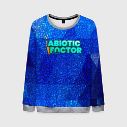 Свитшот мужской Abiotic Factor logo blue neon, цвет: 3D-меланж