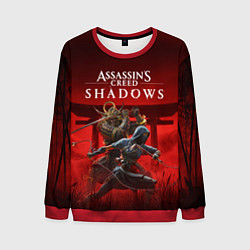 Свитшот мужской Персонажи Assassins creed shadows, цвет: 3D-красный