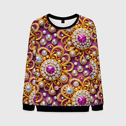 Свитшот мужской Ювелирный паттерн, цвет: 3D-черный