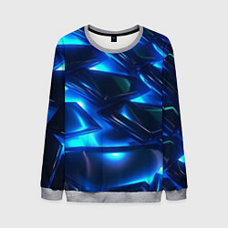 Мужской свитшот Синие абстрактные неоновые плиты