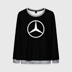 Свитшот мужской Mercedes benz logo white, цвет: 3D-меланж