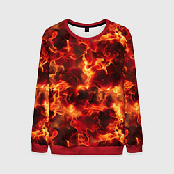 Свитшот мужской Огненный элементаль, цвет: 3D-красный