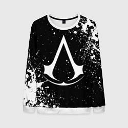 Мужской свитшот White logo of assasin