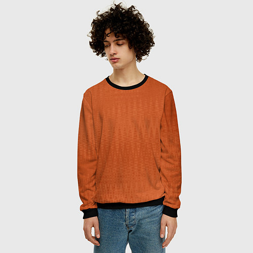 Мужской свитшот Светлый коричневый текстурированный / 3D-Черный – фото 3