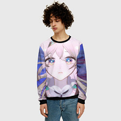 Свитшот мужской Honkai Star Rail Firefly smile, цвет: 3D-черный — фото 2