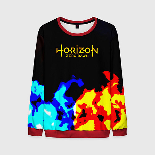 Мужской свитшот Horizon zero dawn огненный стиль / 3D-Красный – фото 1
