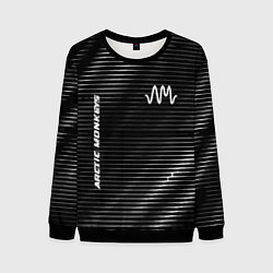 Свитшот мужской Arctic Monkeys metal rock lines, цвет: 3D-черный