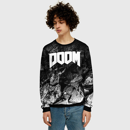 Мужской свитшот Doom black graphite / 3D-Черный – фото 3