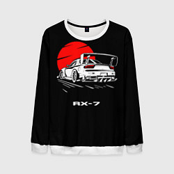 Свитшот мужской Mazda RX-7, цвет: 3D-белый
