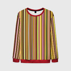Мужской свитшот Жёлто-розовый сочетание полосатое
