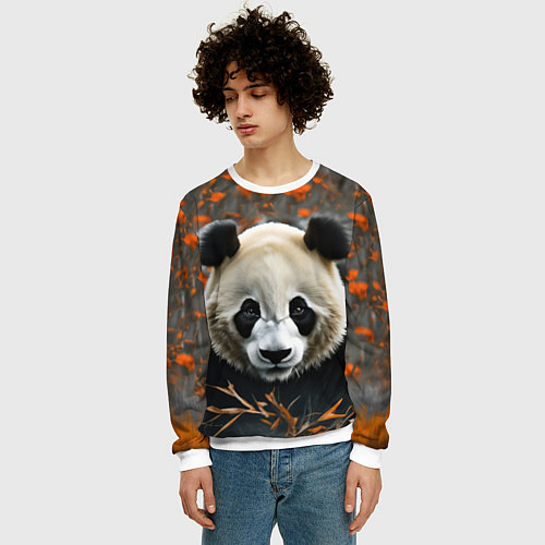 Мужской свитшот Большой панда / 3D-Белый – фото 3