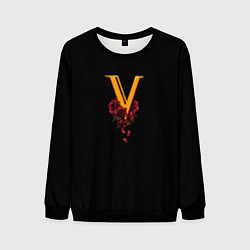 Свитшот мужской Valentinos logo Cyberpunk, цвет: 3D-черный