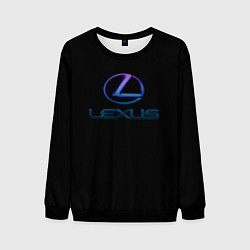 Свитшот мужской Lexus авто неон, цвет: 3D-черный