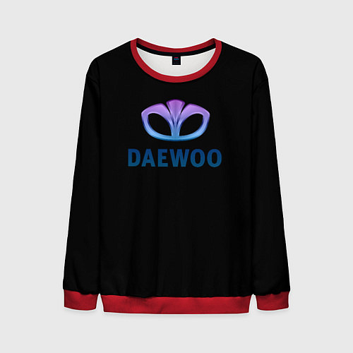 Мужской свитшот Daewoo logo neon / 3D-Красный – фото 1