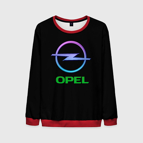 Мужской свитшот Opel auto neon / 3D-Красный – фото 1