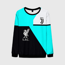 Свитшот мужской Juventus x Liverpool geometry, цвет: 3D-черный