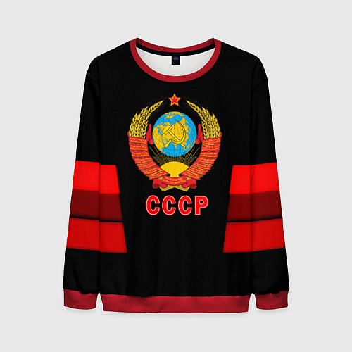 Мужской свитшот СССР геометрия красный / 3D-Красный – фото 1