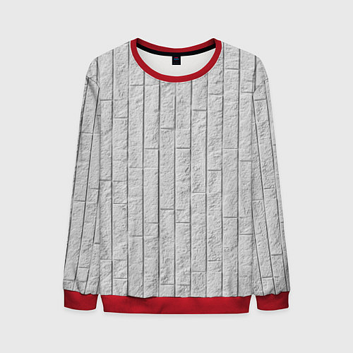 Мужской свитшот Текстура серого камня / 3D-Красный – фото 1