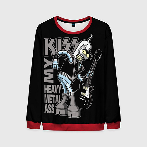 Мужской свитшот Bender - kiss / 3D-Красный – фото 1