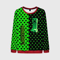 Свитшот мужской Minecraft creeper pattern, цвет: 3D-красный