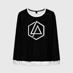 Свитшот мужской Linkin park logo white, цвет: 3D-белый