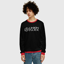 Свитшот мужской Linkin parrk logo chester, цвет: 3D-красный — фото 2