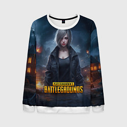 Свитшот мужской PUBG game wallpaper, цвет: 3D-белый