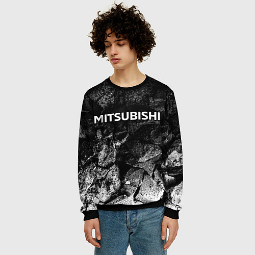 Мужской свитшот Mitsubishi black graphite / 3D-Черный – фото 3