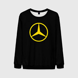 Свитшот мужской Mercedes logo yello, цвет: 3D-черный