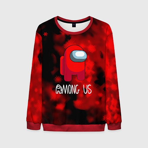 Мужской свитшот Among us красный / 3D-Красный – фото 1