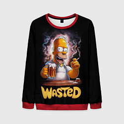 Свитшот мужской Homer - wasted, цвет: 3D-красный