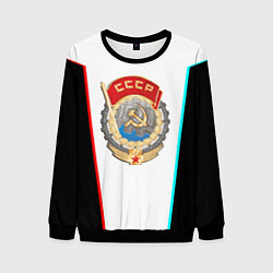 Свитшот мужской Герб РФ текстура, цвет: 3D-черный