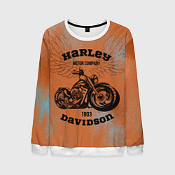 Свитшот мужской Harley Davidson - Moto, цвет: 3D-белый
