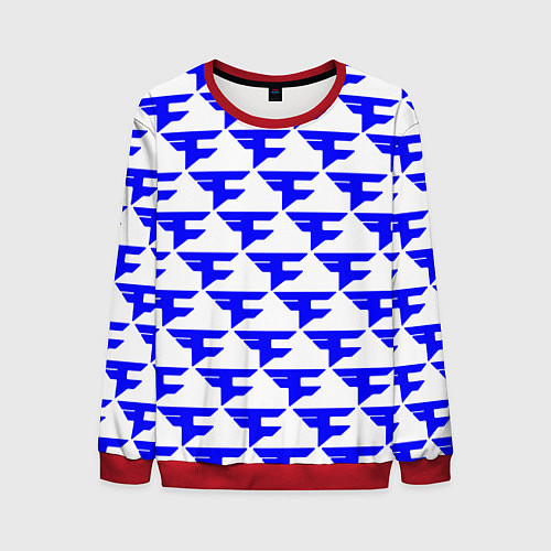 Мужской свитшот FaZe Clan pattern team / 3D-Красный – фото 1