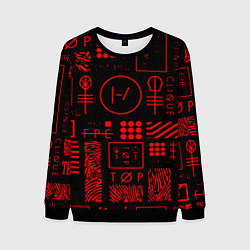 Свитшот мужской Twenty one pilots pattern rock, цвет: 3D-черный