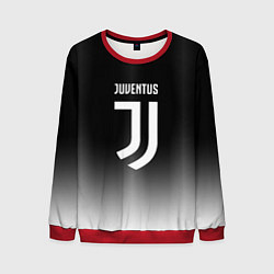 Свитшот мужской Ювентус серый градиент, цвет: 3D-красный