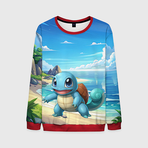 Мужской свитшот Pokemon Squirtle / 3D-Красный – фото 1