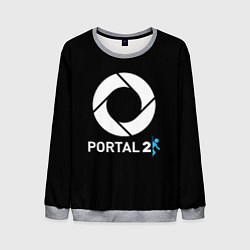 Свитшот мужской Portal2 logo game, цвет: 3D-меланж