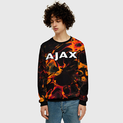 Мужской свитшот Ajax red lava / 3D-Черный – фото 3