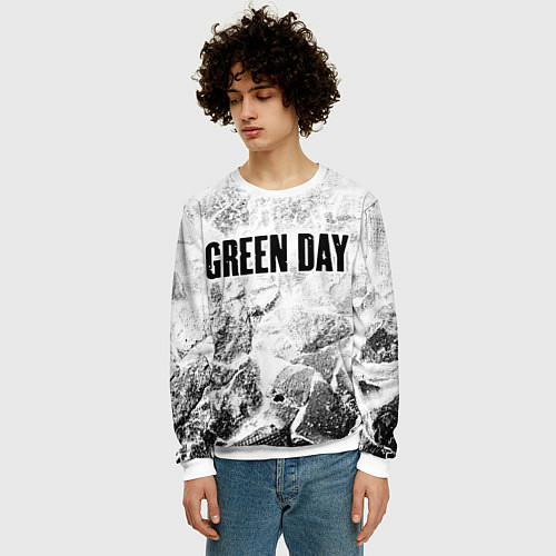 Мужской свитшот Green Day white graphite / 3D-Белый – фото 3