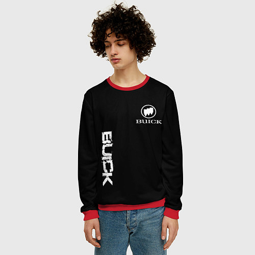 Мужской свитшот Buik logo white / 3D-Красный – фото 3